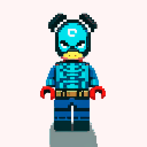 Captain America lego pixel