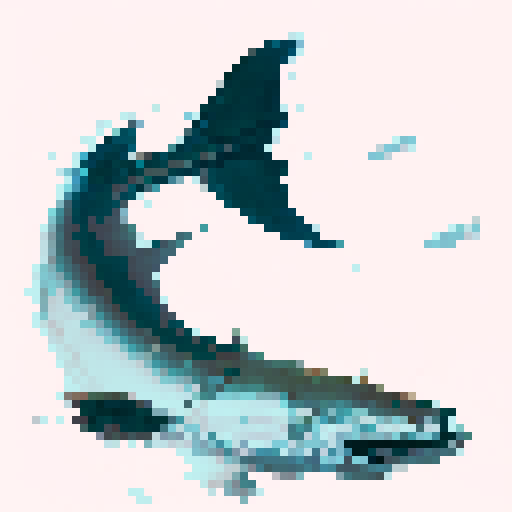 Vicious looking barracuda with large razor teeth, fantasy rpg