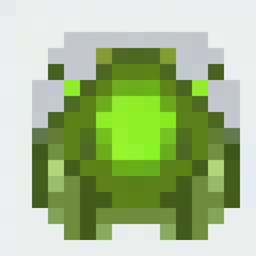 green, cute, stegosaurus, game icon, 16x16, pixel art, close up, portrait, small head, large plates, spiky tail, friendly expression, green colors