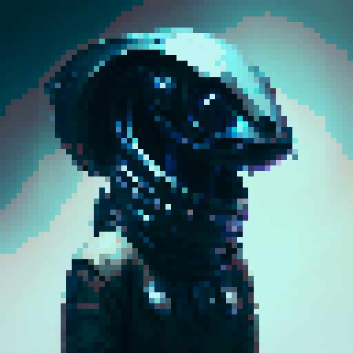 Alien, mechanical, industrial, futuristic, sleek, shiny, otherworldly, monochromatic, high contrast, detailed, crisp, and sharp.