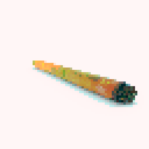 weed joint, vibrant colors, retro aesthetic, low resolution, 8-bit style, glowing embers, swirling smoke, pixellated smoke rings, trippy patterns, psychedelic vibe, neon hues, glowing outline, digital art, pixelated leaves, nostalgic visuals, vibrant pixel palette, vibrant sRGB color space