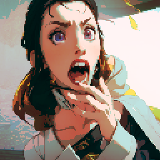 sexy woman open mouth cum on face