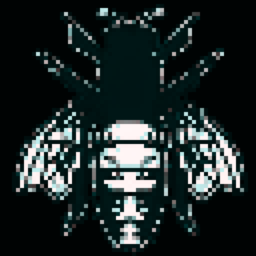 Summoning a vibrant, pixelated HoneyBee Spell Icon in the vivid and energetic style of sRGB