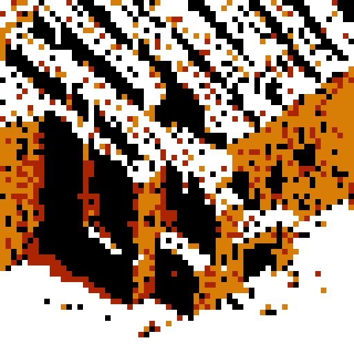 crumbling brick shape. Has broken and complex structural elements. Simple style, thick black lines, white background.