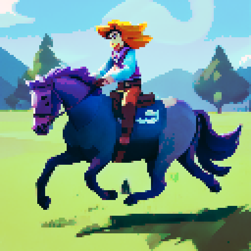 Cowboy riding a race horse in a horse racing stadium