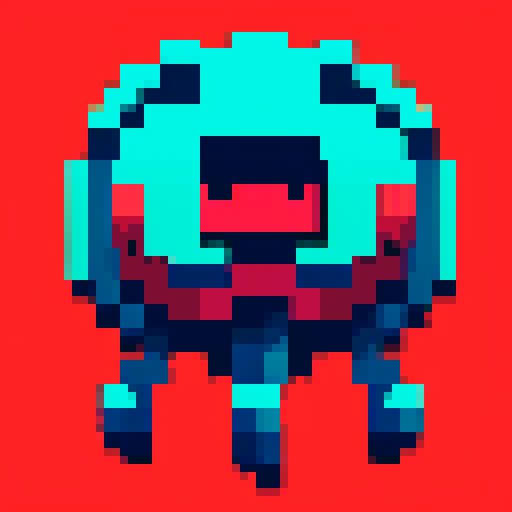 a monster for a 2d platformer game, like a spider