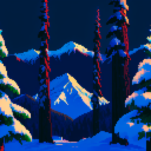 Snow-capped peaks, towering pine trees, Snow Montain.