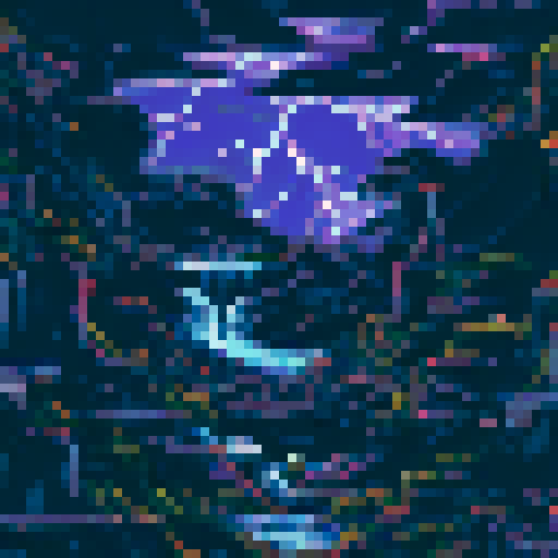 evil mage anime girl, dark and ominous lair, glowing green crystals, swirling mist, flickering candlelight, towering bookshelves filled with ancient tomes, ornate stained glass windows, shadows dancing on the walls, moonlight filtering through, arcane symbols etched on the floor, a hidden entrance behind a waterfall, a secret underground chamber, a landscape of jagged mountains and thunderous storm clouds in the distance