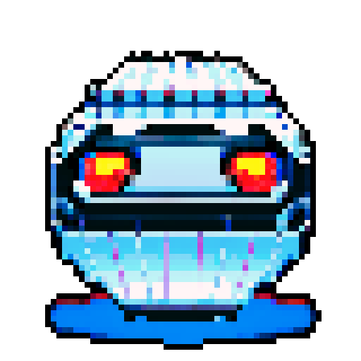 metallic spaceship, intricate engine part, gleaming silver, shiny surfaces, retro-style 16-bit, pixel art, 32x32, sRGB