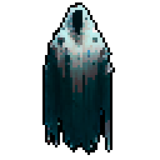 Hovering hooded ghost enemy