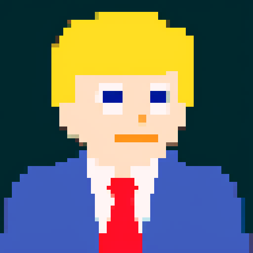 donald trump pixel art
