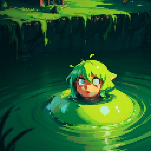hero sinking into slime
