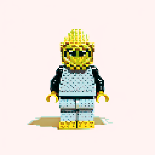 Gold hoody pixel lego 