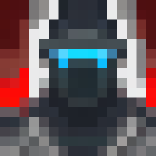 onix guard's fierce gaze, rusted armor, and spiky helmet depicted in 16x16 pixel art with a close-up portrait, reminiscent of a classic game icon