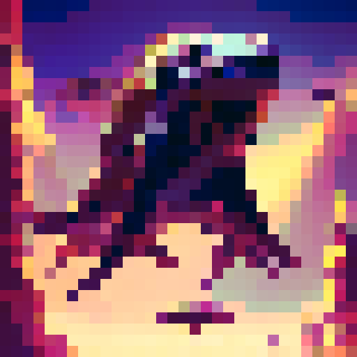 Octopus with glowing eyes and a gold chain around its neck, perched atop a majestic whale with a shimmering gold chain, in 32x32 pixel format with a fantasy RPG art style