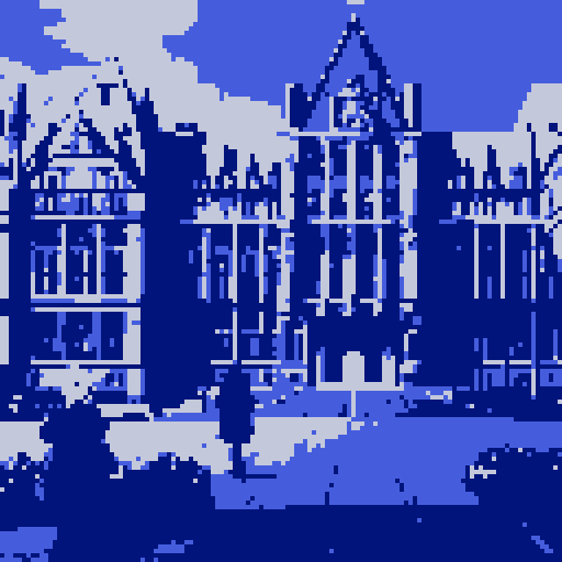 German house of parliament, eye level, wide shot, members of parliament, pixel art style, sRGB