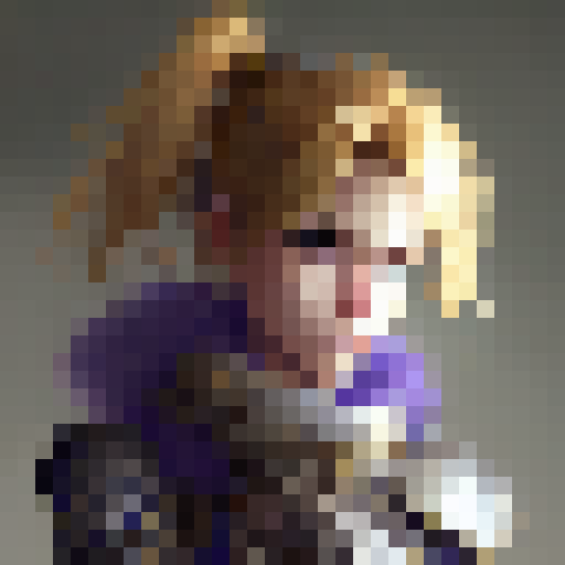 Sexy warrior woman, chibi sprite, final fantasy 3, rpg,