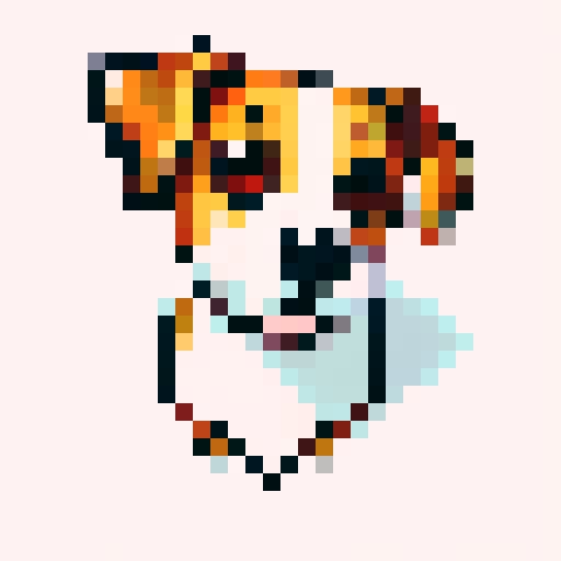 dog head portrait, front view, 