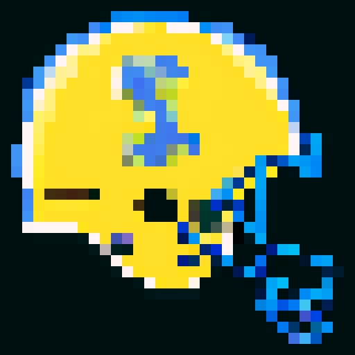WFL world football league american pro football helmet, NFL, flat, facing right, 32 x 32 pixel art, retro, icon, colorful