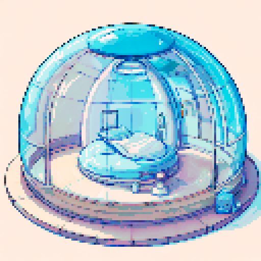 inside of a spherical space pod, a person sleeping in the middle in a cryo pod, top half of the space pod is glass looking out to space