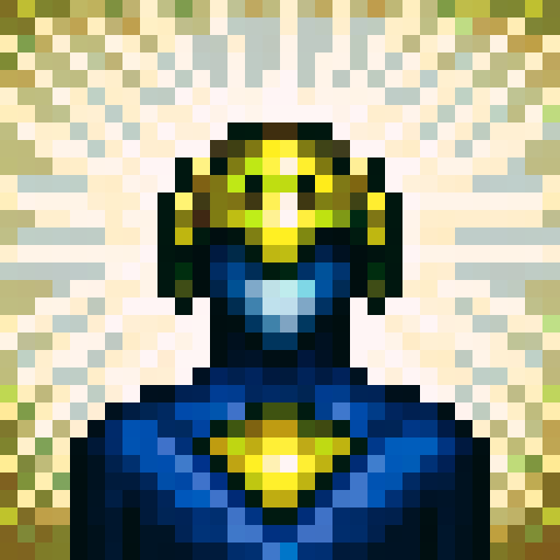 gold color helmet, game icon, 32x32 pixel art, sRGB, skill art, close up, portrait