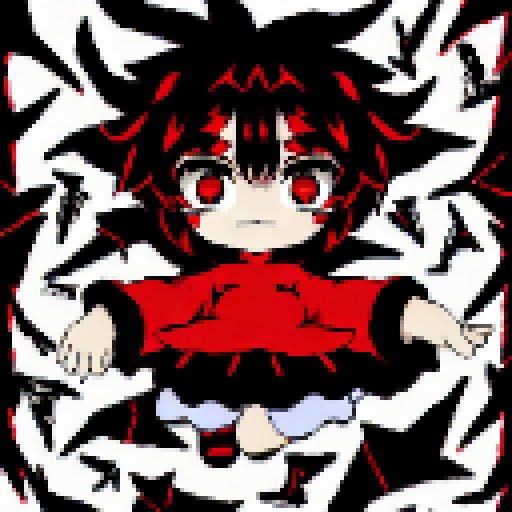 red and black demon girl