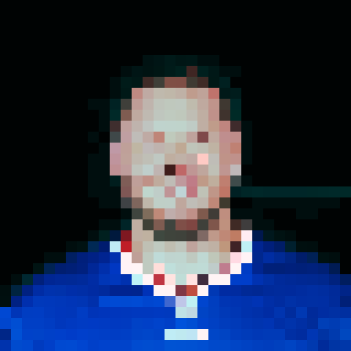 nfl football player, profile view, forward-facing, wearing jersey, no helmet, game icon style, 32x32 pixel art, sRGB, skillful expression, close-up portrait