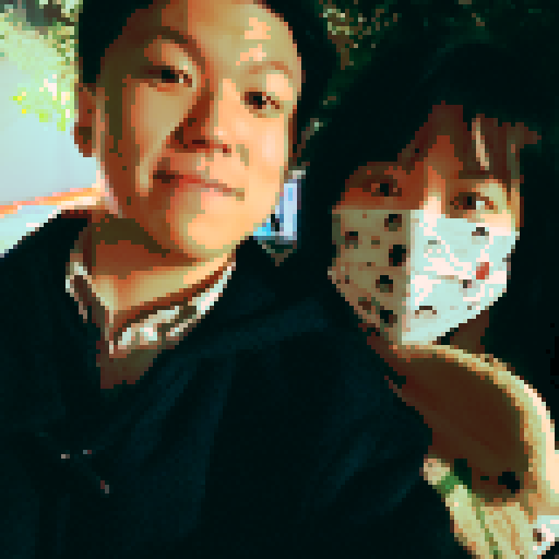 Make this photo into pixel style.