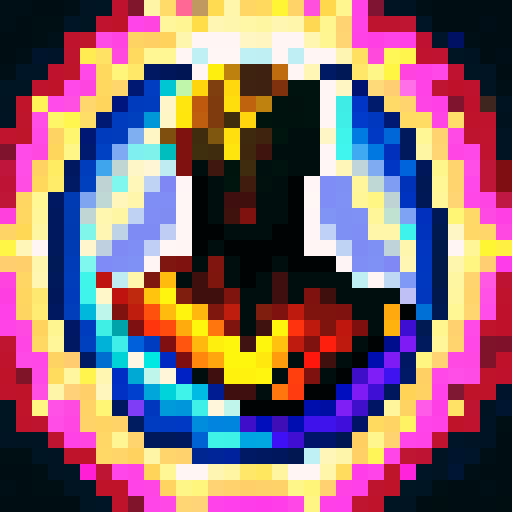 fierce warrior, pixelated, vibrant colors, battle-ready, determined expression, dramatic lighting