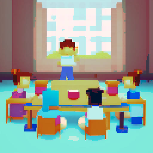 Inside a primary school children gathered on break before going to class.