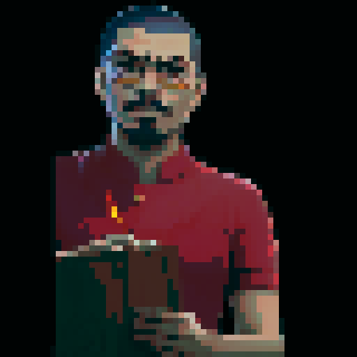 fire bender, Avatar the Last Airbender, old fashioned, pixel art, sRGB