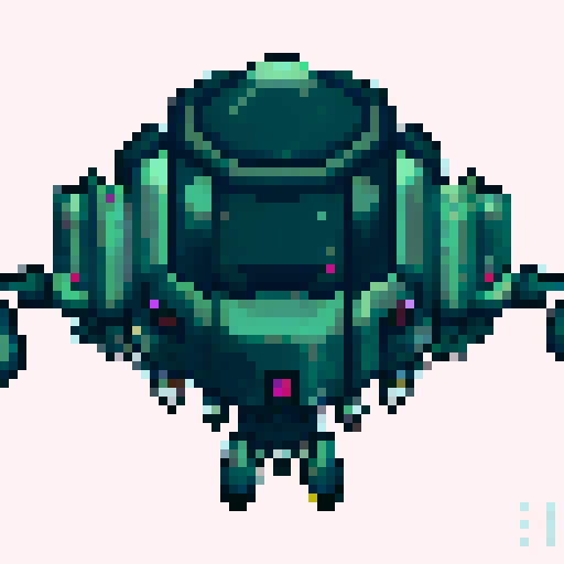 Top Down Animated space alien boss
