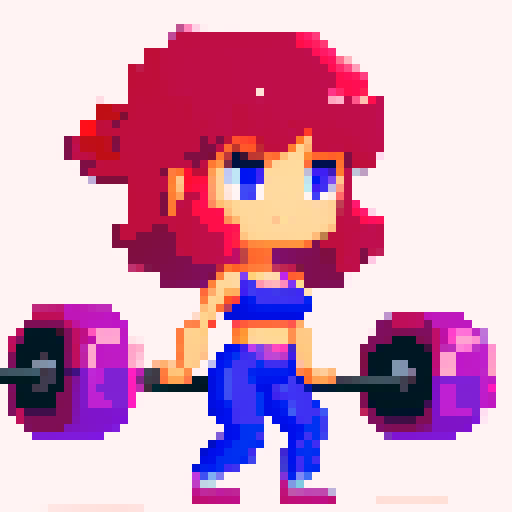 Create a vibrant woman doing gym