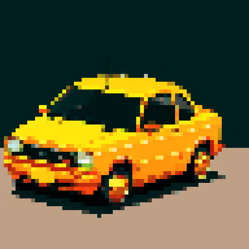 crashed orange dodge neon