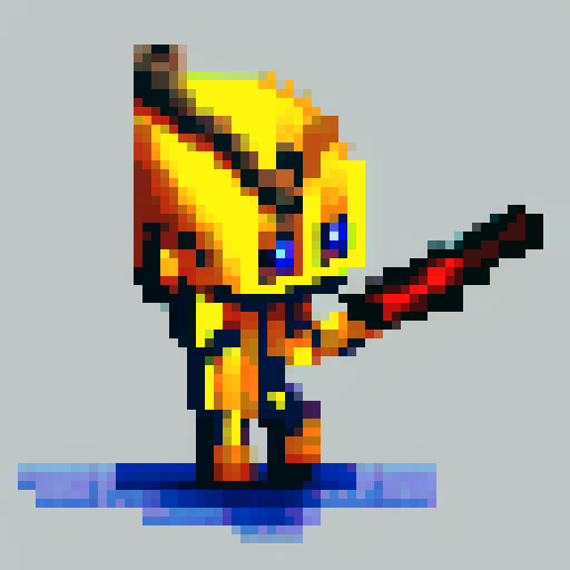 human sprite, pixel art, stoneshard style, armored warrior, with a mighty two-handed sword.