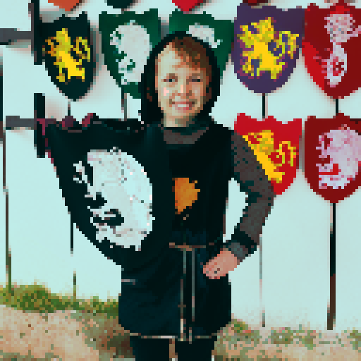 Knight with lava and volcano behind