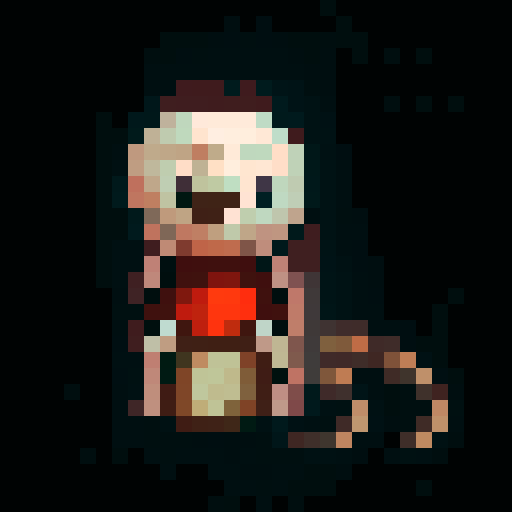 tiny eskimo character pixel, game icon, 32x32 pixel art, sRGB, skill art, close up, portrait