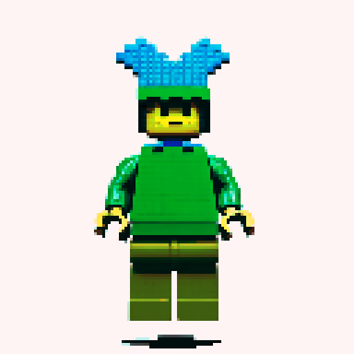 lego pixel, vibrant colors, blocky shapes, small plastic bricks, isometric perspective, retro video game, low resolution, 8-bit graphics, sharp edges, square grid, limited color palette, nostalgic feel, brick-built characters, iconic lego logo, digital recreation, detailed textures, crisp lines, simplified forms, nostalgic gaming vibes