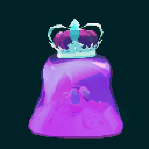 Gelatinous cube wearing crown