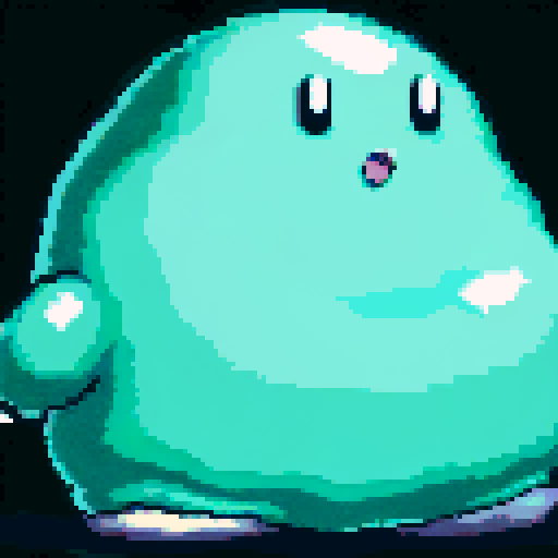 very clean pixel art character for retro game