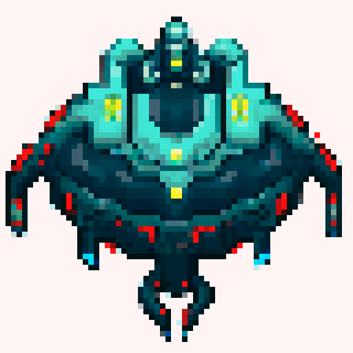 Top Down Animated space alien boss