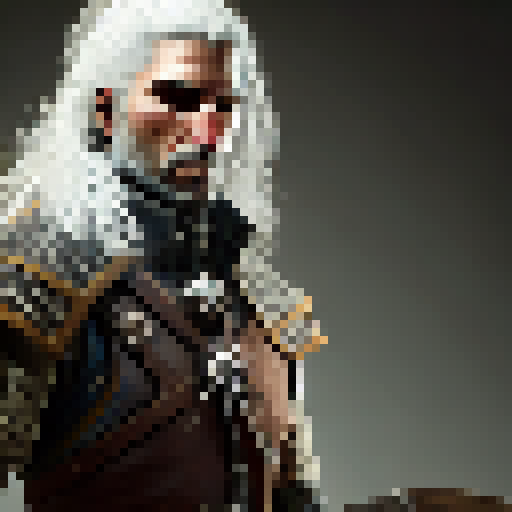 Geralt of Rivia from the Witcher 3 full body,portrait
