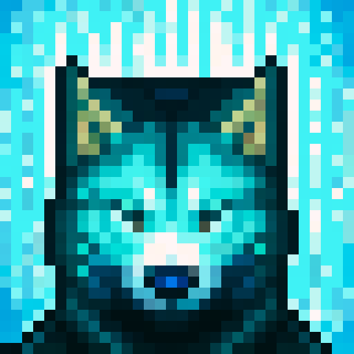 wolf avatar, portrait, glowing eyes