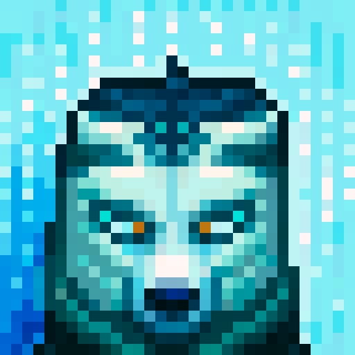 wolf avatar, portrait, glowing eyes
