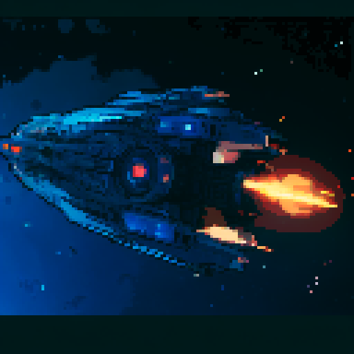 futuristic spaceship, topview, sleek and streamlined, hovering mid-air, pixelated sRGB aesthetic, retro-futuristic buttons, neon-lit control panel, character portrait, close up, anime style, pixel art, confident and determined expression, vibrant hair color