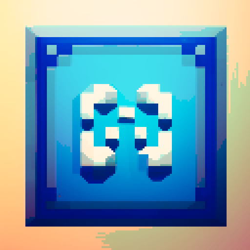 Create an item logo. The item is a save point. The main color is blue. Fantasy style.