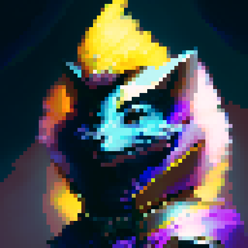 create a lightning element heavenly knight with a sapphire and yellow inspired color palette casting a revival spell. I need the knight to look very intimidating.