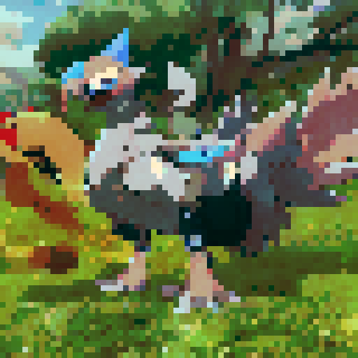 heroic chickens, anime style