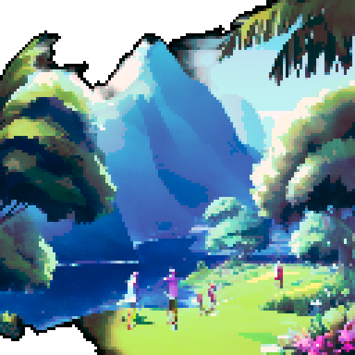 Sprawling, manicured fairways lined with vibrant flowers, towering palm trees casting long shadows, a golfer in pristine white attire swinging their club with precision, capturing the elegance and grandeur of a high-class golf course in a landscape portrait