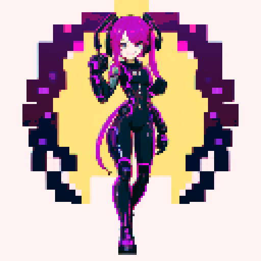 full body cute cyberpunk scorpion with human head, human head is from anime inspired character with vibrant hair, expressive eyes, and a playful smile